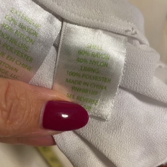 LILLY PULITZER off shoulder scolloped lace top / blouse / shell WHITE size Med - Picture 10 of 13